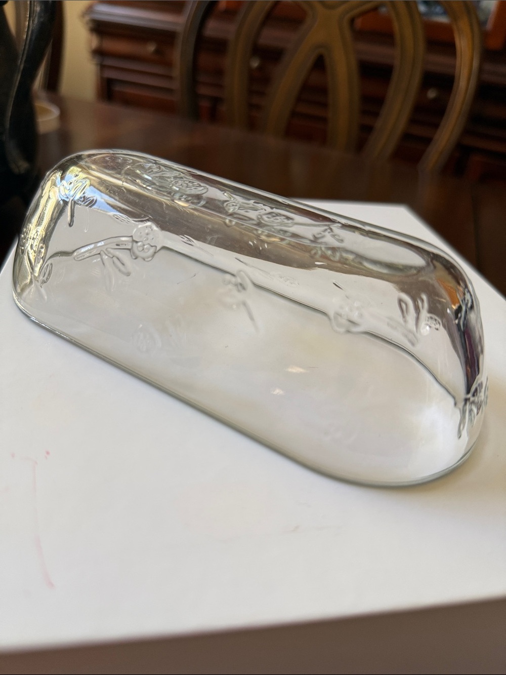 Anchor Hocking Savannah Clear Glass Butter Dish Cover only replacement